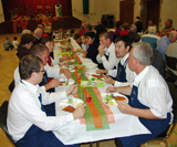 Tanzkapelle aus dem Ofener Bergland bei Budapest in Ungarn